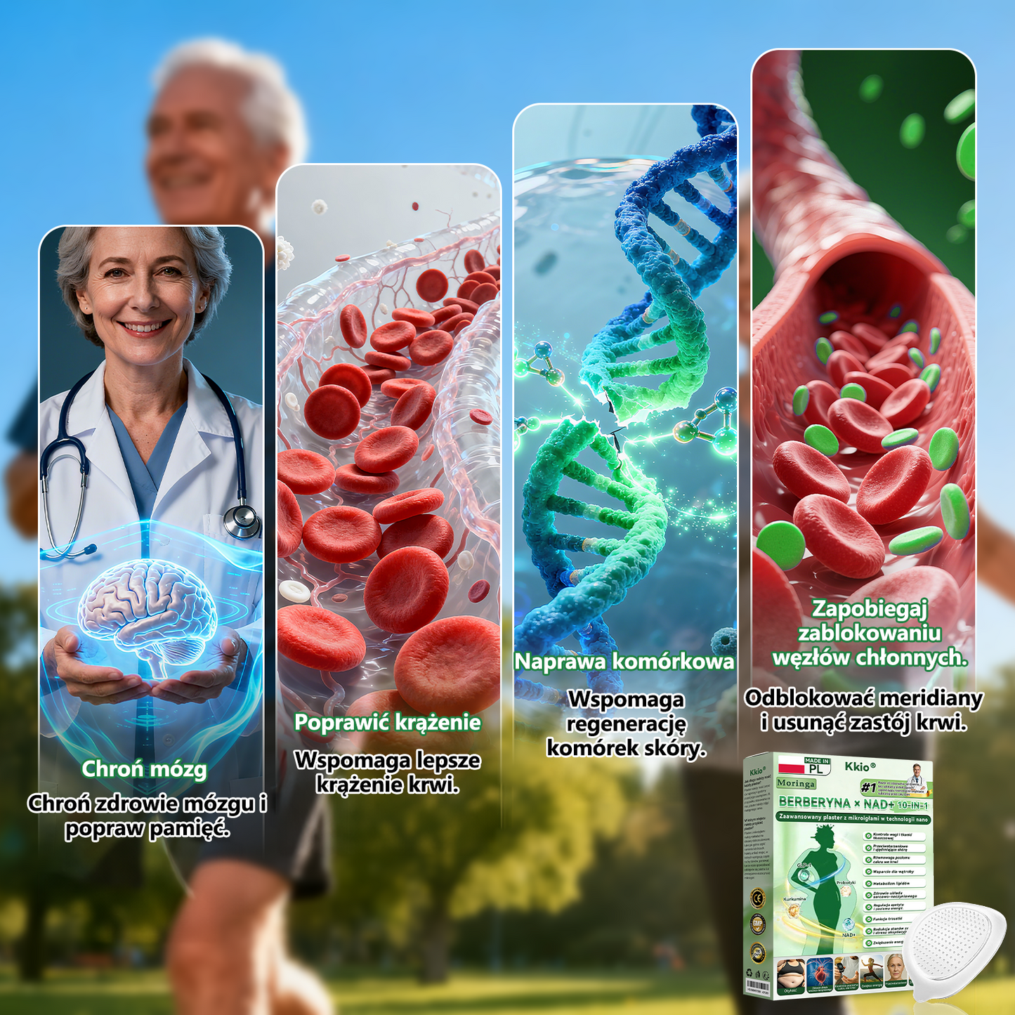 🍀🍀🍀🍀Polska oficjalny sklep | Kkio® Moringa·Berberyna × NAD+ 10 w 1 nano mikroigłowy plaster – codzienne stosowanie, widoczne efekty w ciągu 7 dni ✅ na wagę ciała, skórę, cukrzycę i zdrowie stawów 🗽