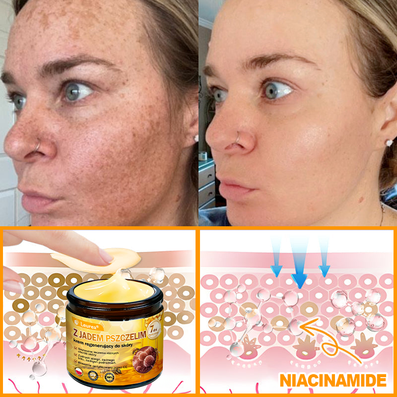 🔥Leurea® Krem z Jadem Pszczelim 🔥 Regeneracja skóry, redukcja zmarszczek i promienny wygląd – 50 ml