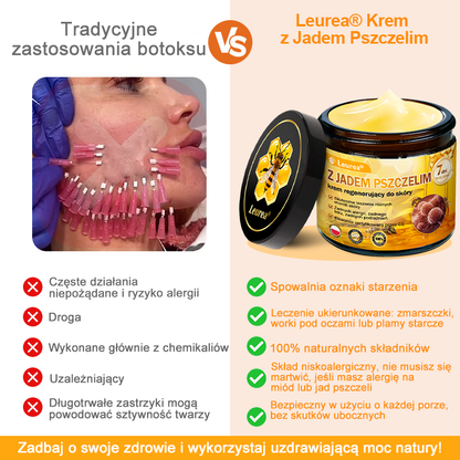 🔥Leurea® Krem z Jadem Pszczelim 🔥 Regeneracja skóry, redukcja zmarszczek i promienny wygląd – 50 ml
