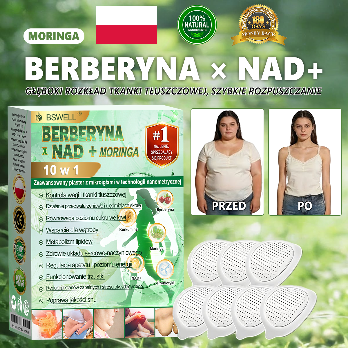 🌟🌟🌟BSWELL® Nano mikroigłowy plaster wyszczuplający (Raz dziennie, efekty już po 28 dniach ✅ Wspiera odchudzanie, serce, cukrzycę, sen, jelita, stawy i więcej.